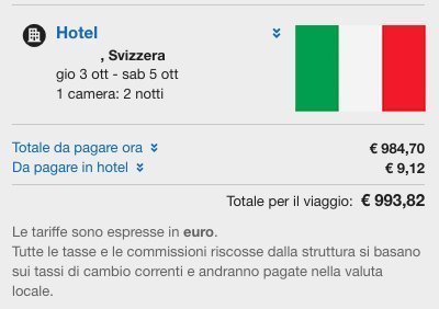 Expedia Italy, EUR